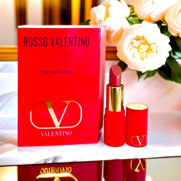 💋 Rosso Valentino Lipstick - Travel Size - 100R Roman Grace - Picture 2 of 6